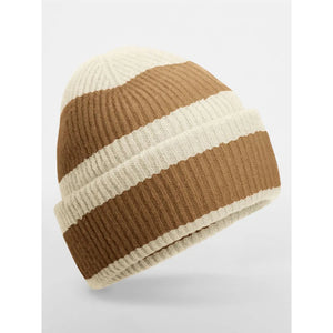 Berretto Colour Block Beanie beige - personalizzabile con logo