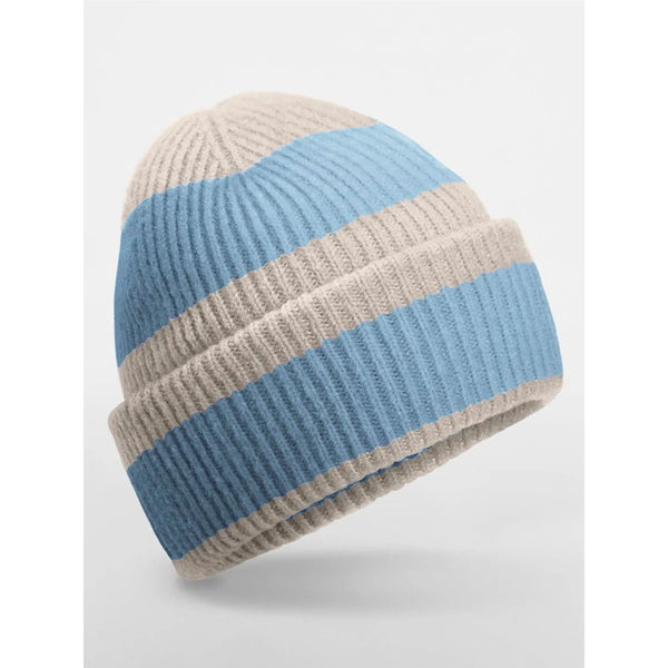Berretto Colour Block Beanie grigio - personalizzabile con logo