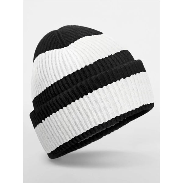 Berretto Colour Block Beanie nero - personalizzabile con logo