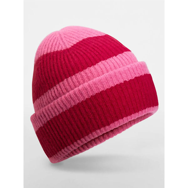Berretto Colour Block Beanie rosa - personalizzabile con logo