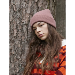 Berretto con risvolto in cotone organico - personalizzabile con logo