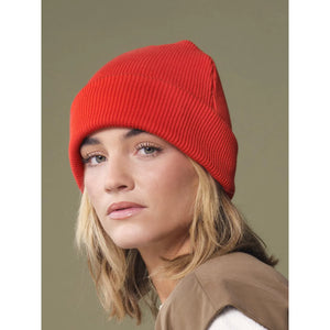 Berretto con risvolto in cotone organico - personalizzabile con logo