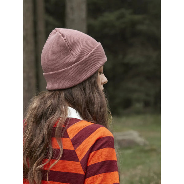 Berretto con risvolto in cotone organico - personalizzabile con logo