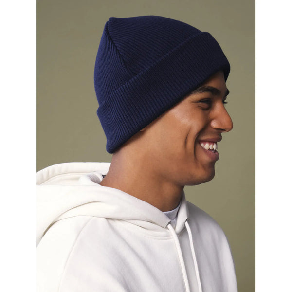 Berretto con risvolto in cotone organico - personalizzabile con logo