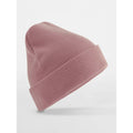 Berretto con risvolto in cotone organico rosa - personalizzabile con logo