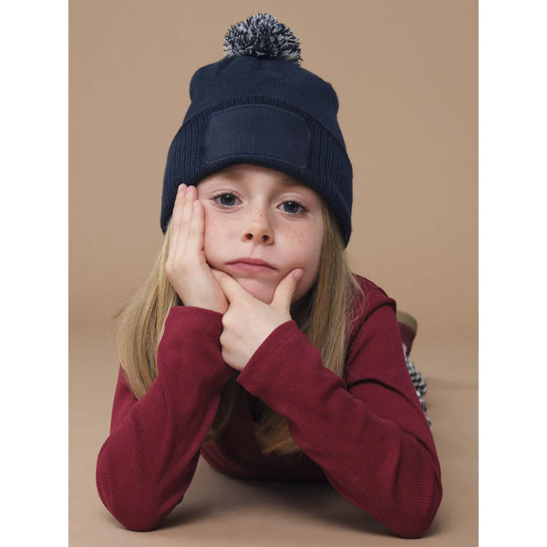 Berretto con toppa Snowstar per bambini - personalizzabile con logo