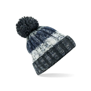 Berretto Corkscrew Pom Pom Beanie grigio - personalizzabile con logo