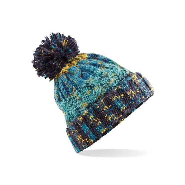 Berretto Corkscrew Pom Pom Beanie marine splash - personalizzabile con logo