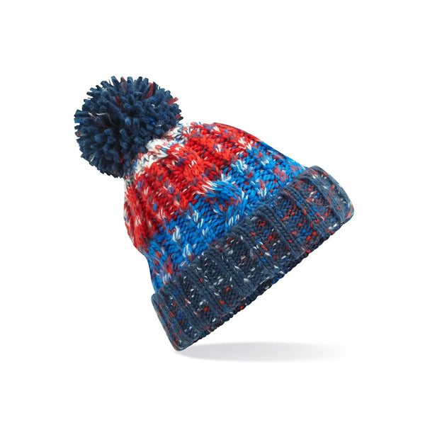 Berretto Corkscrew Pom Pom Beanie rosso - personalizzabile con logo