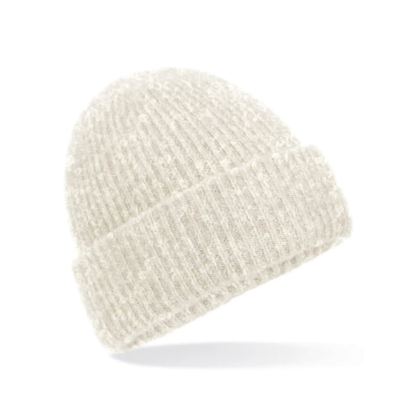 Berretto Cosy Ribbed bianco - personalizzabile con logo