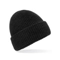 Berretto Cosy Ribbed nero - personalizzabile con logo