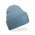 Berretto Deep Cuffed Tonal Patch Beanie azzurro - personalizzabile con logo