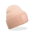 Berretto Deep Cuffed Tonal Patch Beanie rosa - personalizzabile con logo