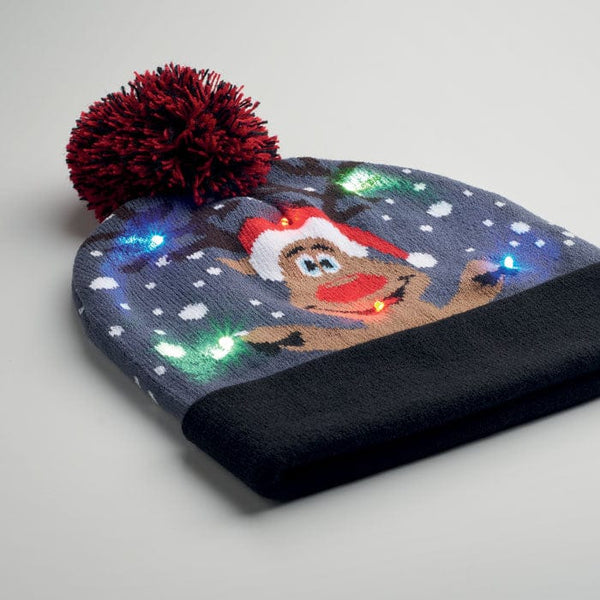 Berretto di Natale con LED - personalizzabile con logo