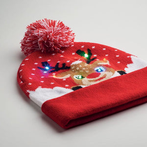 Berretto di Natale con LED - personalizzabile con logo