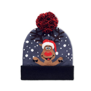 Berretto di Natale con LED - personalizzabile con logo
