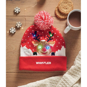 Berretto di Natale con LED - personalizzabile con logo
