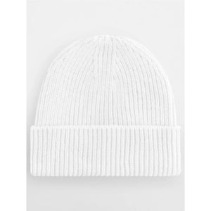 Berretto Engineered Knit Ribbed Beanie bianco - personalizzabile con logo