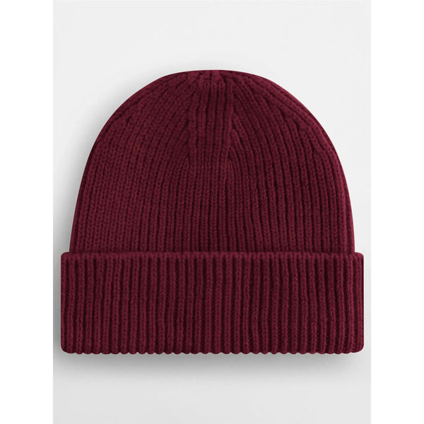 Berretto Engineered Knit Ribbed Beanie bordeaux - personalizzabile con logo