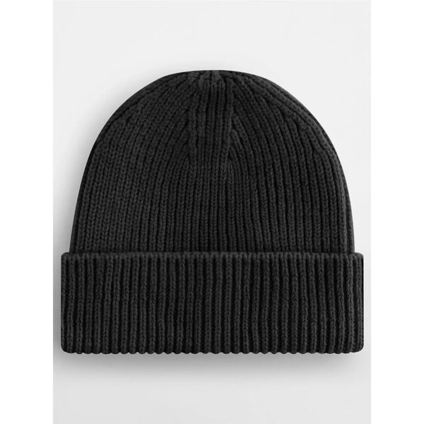 Berretto Engineered Knit Ribbed Beanie nero - personalizzabile con logo