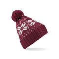 Berretto Fair Isle Snowstar Beanie bordeaux - personalizzabile con logo