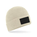Berretto Fashion Patch Beanie bianco - personalizzabile con logo