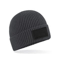 Berretto Fashion Patch Beanie grigio - personalizzabile con logo