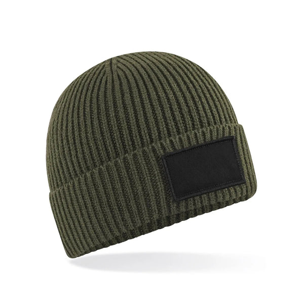 Berretto Fashion Patch Beanie military green/black - personalizzabile con logo