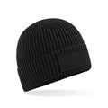 Berretto Fashion Patch Beanie nero - personalizzabile con logo