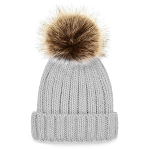 Berretto Fur Pom Pom Chunky Beanie - personalizzabile con logo