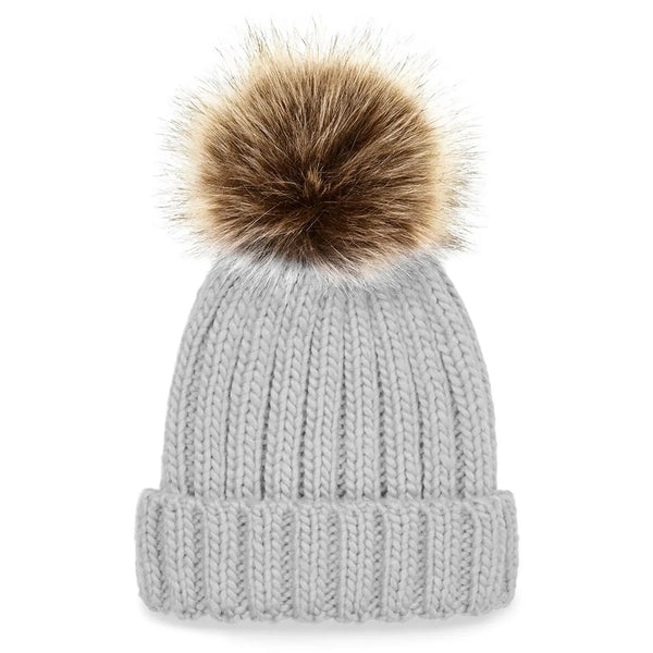 Berretto Fur Pom Pom Chunky Beanie - personalizzabile con logo