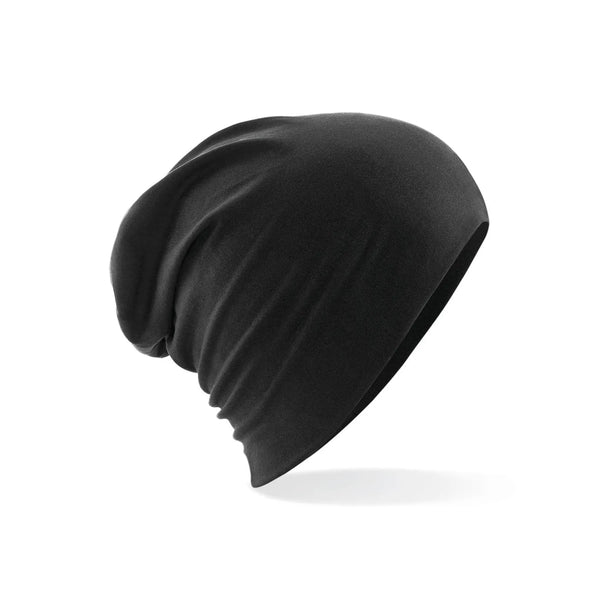 Berretto Hemsedal Cotton Slouch Beanie nero - personalizzabile con logo