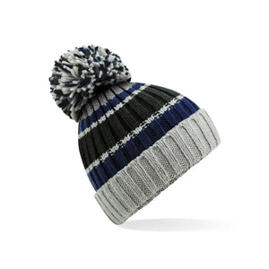 Berretto Hygge Striped Beanie grigio - personalizzabile con logo