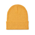 Berretto in maglia con bordino Giallo - personalizzabile con logo
