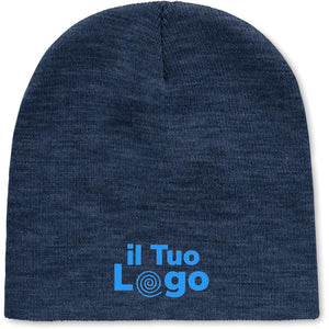 Berretto blu in poliestere RPET - personalizzabile con logo