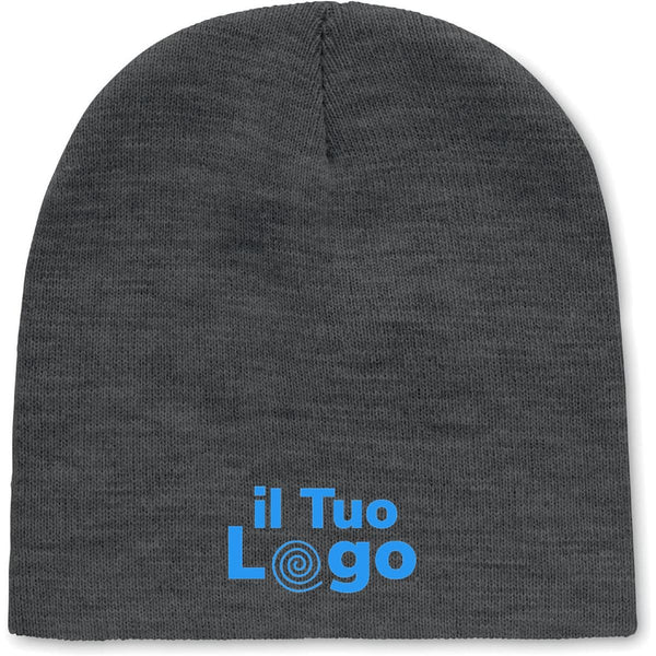 Berretto grigio in poliestere RPET - personalizzabile con logo