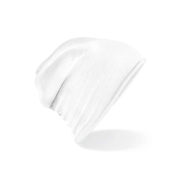 Berretto Jersey Beanie bianco - personalizzabile con logo