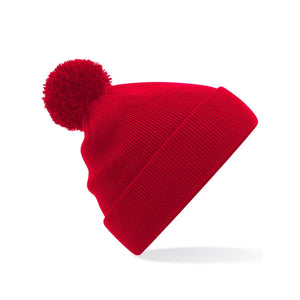 Berretto Junior Original Pom Pom Beanie rosso - personalizzabile con logo