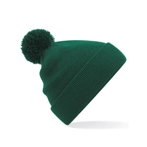 Berretto Junior Original Pom Pom Beanie verde - personalizzabile con logo