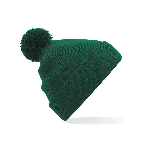 Berretto Junior Original Pom Pom Beanie verde - personalizzabile con logo