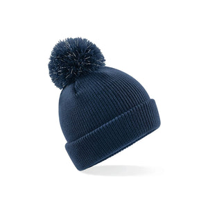 Berretto Junior Reflective Bobble Beanie blu - personalizzabile con logo