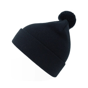 Berretto Kid Wind-S With Pompom blu - personalizzabile con logo