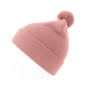 Berretto Kid Wind-S With Pompom rosa - personalizzabile con logo