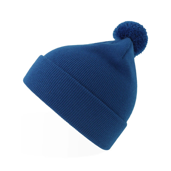 Berretto Kid Wind-S With Pompom royal - personalizzabile con logo