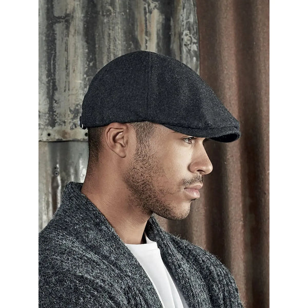 Berretto Melton Wool Ivy Cap grigio - personalizzabile con logo