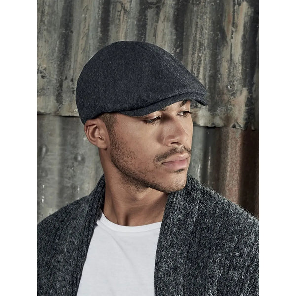 Berretto Melton Wool Ivy Cap grigio - personalizzabile con logo