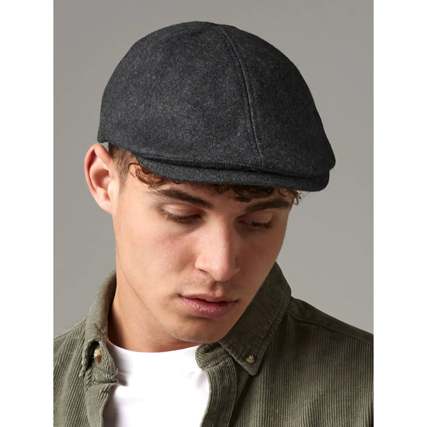 Berretto Melton Wool Ivy Cap grigio - personalizzabile con logo