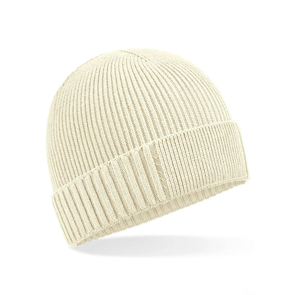 Berretto Organic Cotton Engineered Patch Beanie beige - personalizzabile con logo