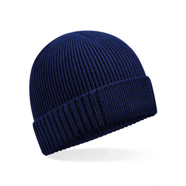 Berretto Organic Cotton Engineered Patch Beanie blu - personalizzabile con logo