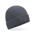 Berretto Organic Cotton Engineered Patch Beanie grigio - personalizzabile con logo